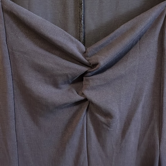 Alya Purple Ruched Front Short Sleeve Panel Swing Dress M - Picture 3 of 11